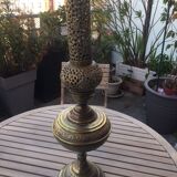 Arabic openwork brass lamp