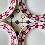 X6 Stuart Moulins des loups France flat plates - vintage-retro-kitchen