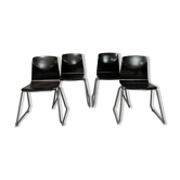 Lot of 4 chairs Thur op Seat
