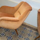Pair of chairs sculptural vintage restored 60 years