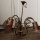 Art Nouveau style chandelier, glass paste, Signed Vianne