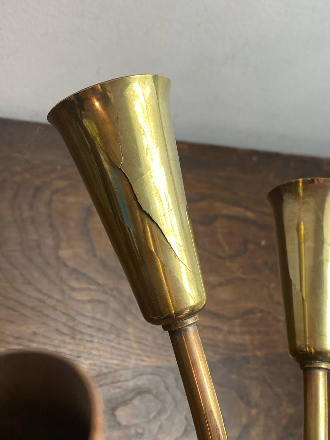 Five-branch wall sconce in brass, 1950s.