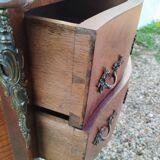 Antique Louis XV style chest of drawers with marble top