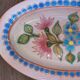 Oval ceramic dish Signed
