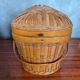 Antique Bressan Basket Fishing Net Wicker Woven Vintage #C072
