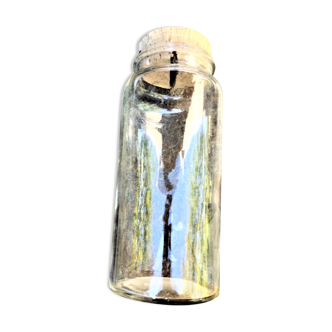 Jar of 28 cm old glass of 2 liters with its cork stopper