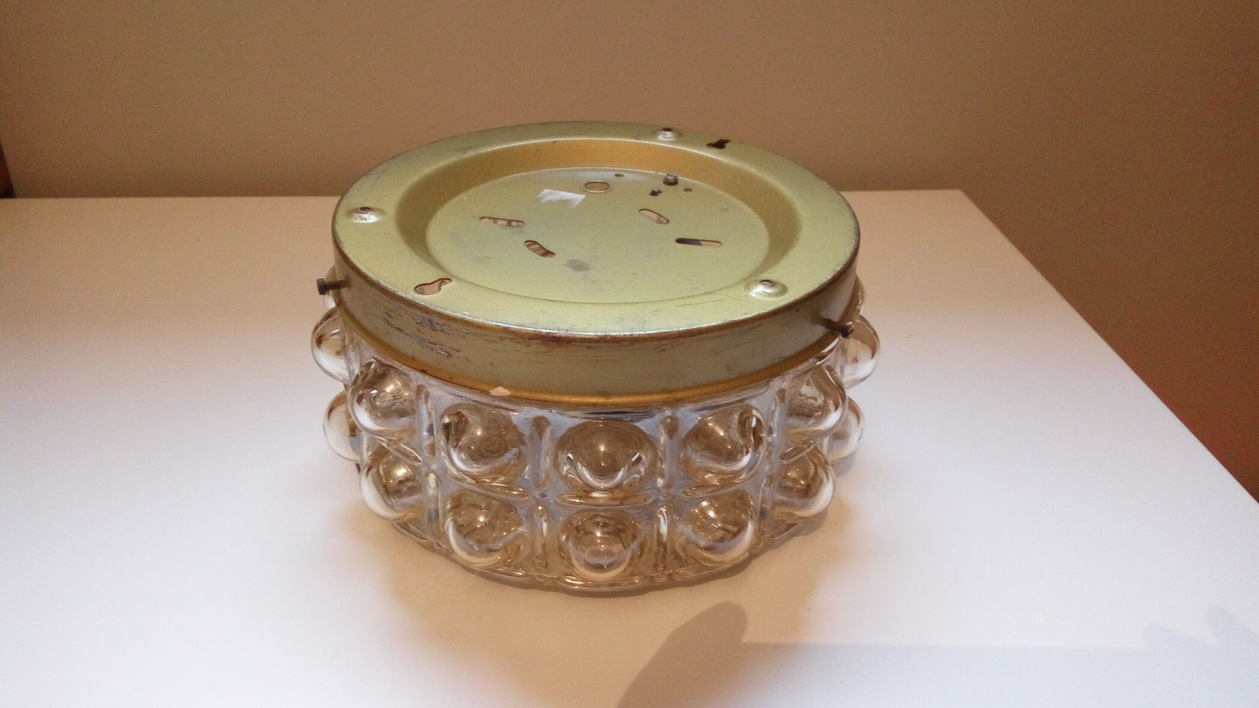 Amber glass bubbles ceiling lamp