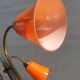 Brass chandelier 3 tulips orange Casimir 1970