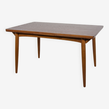 Mid Century Danish Extendable Oak Dining Table, 1960s