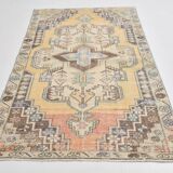 Yellow & Brown Oriental Vintage Rug, 125x230Cm