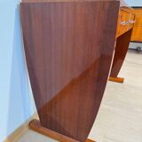 Art Deco Console Table in Thuja Roots, Birch and Silver-Plate, France, 1925