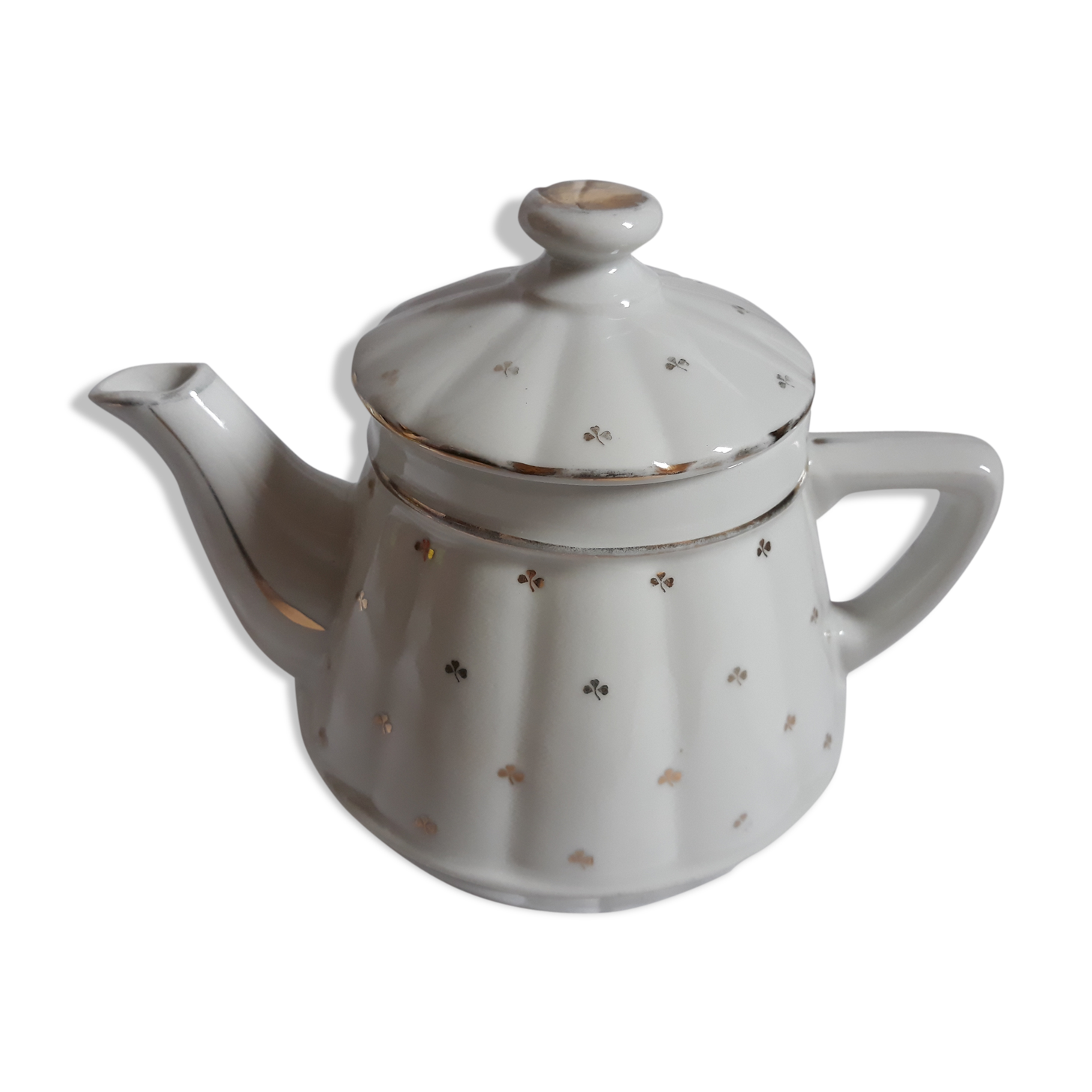 Old Sultana ivory/gold teapot
