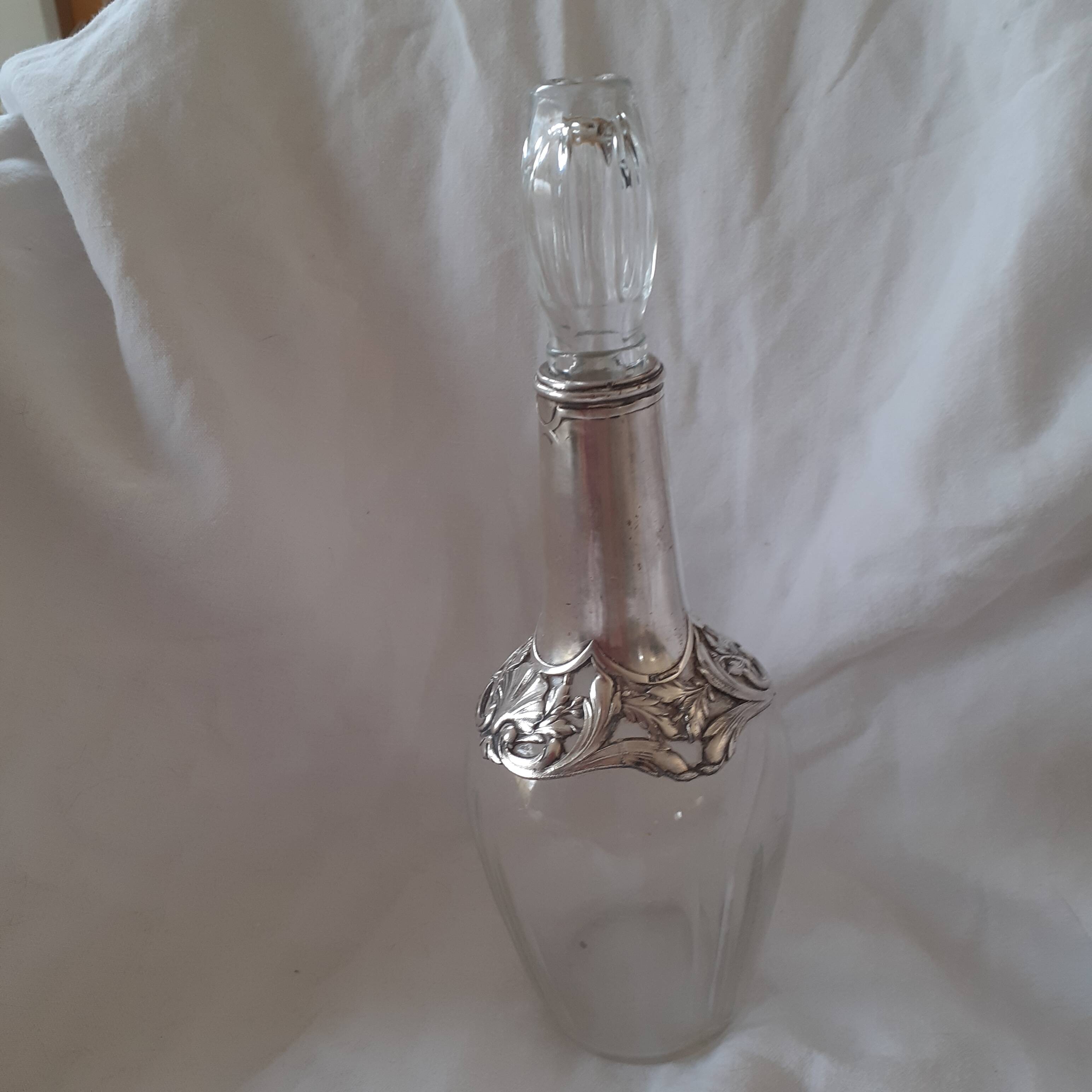 Crystal and solid silver decanter