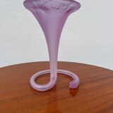 Old blown glass cornucopia vase