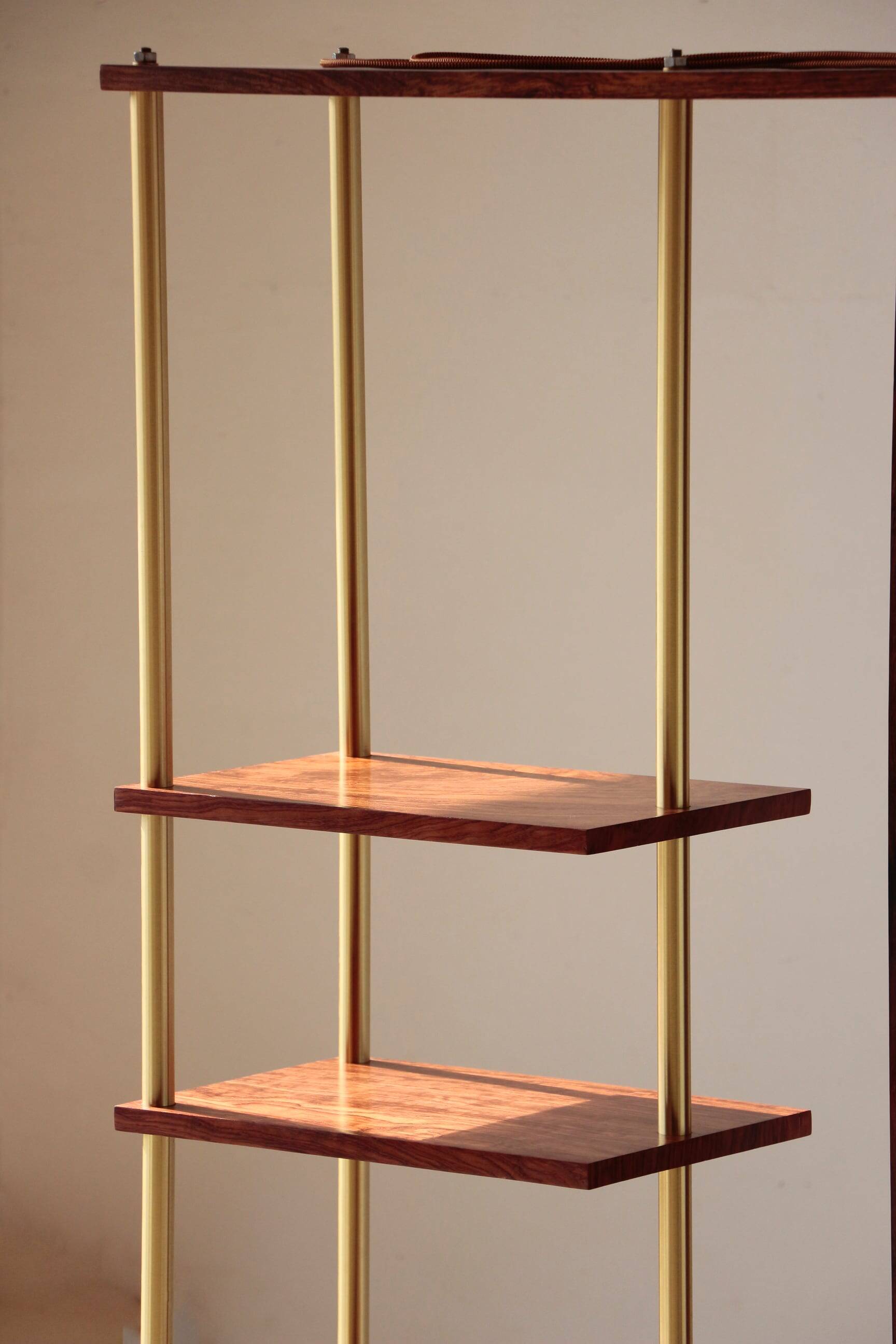Illuminated Room Divider - Rosewood & Brass