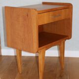 Oak bedside table with drawer, 1960