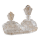 Set of two bottles with matching tray "Blanche"