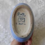 Blue ceramic liquor bottle