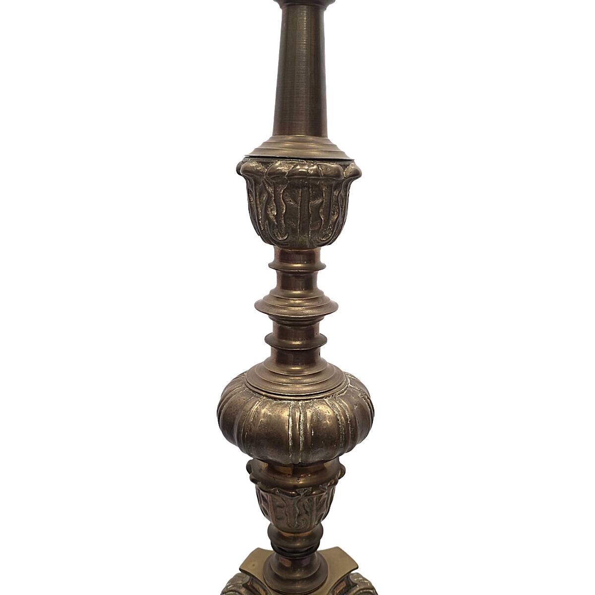 Large Baroque Style Brass Altar Candlestick