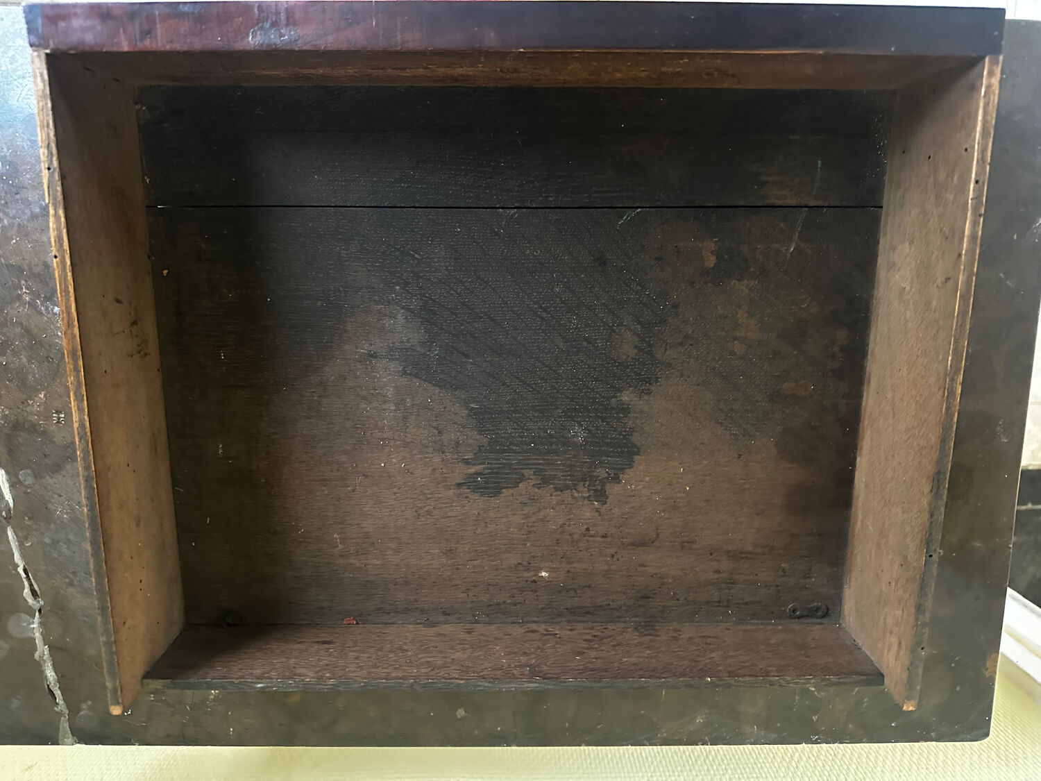 Console époque Restauration en Acajou et marbre