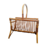 Rattan magazine rack 1960