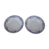 2 hollow plates in lunéville Ket G ket No. 57 diam 22 cm