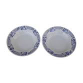2 assiettes creuses en faïence de Lunéville Ket G n° 57 diam 22 cm