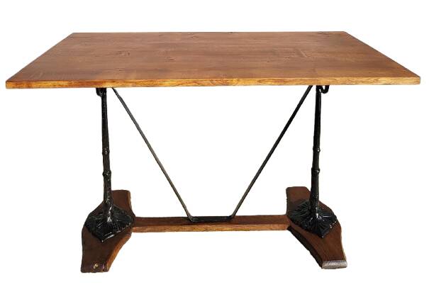Table bistrot de Paris 1900 à colonnes Art Nouveau fonte