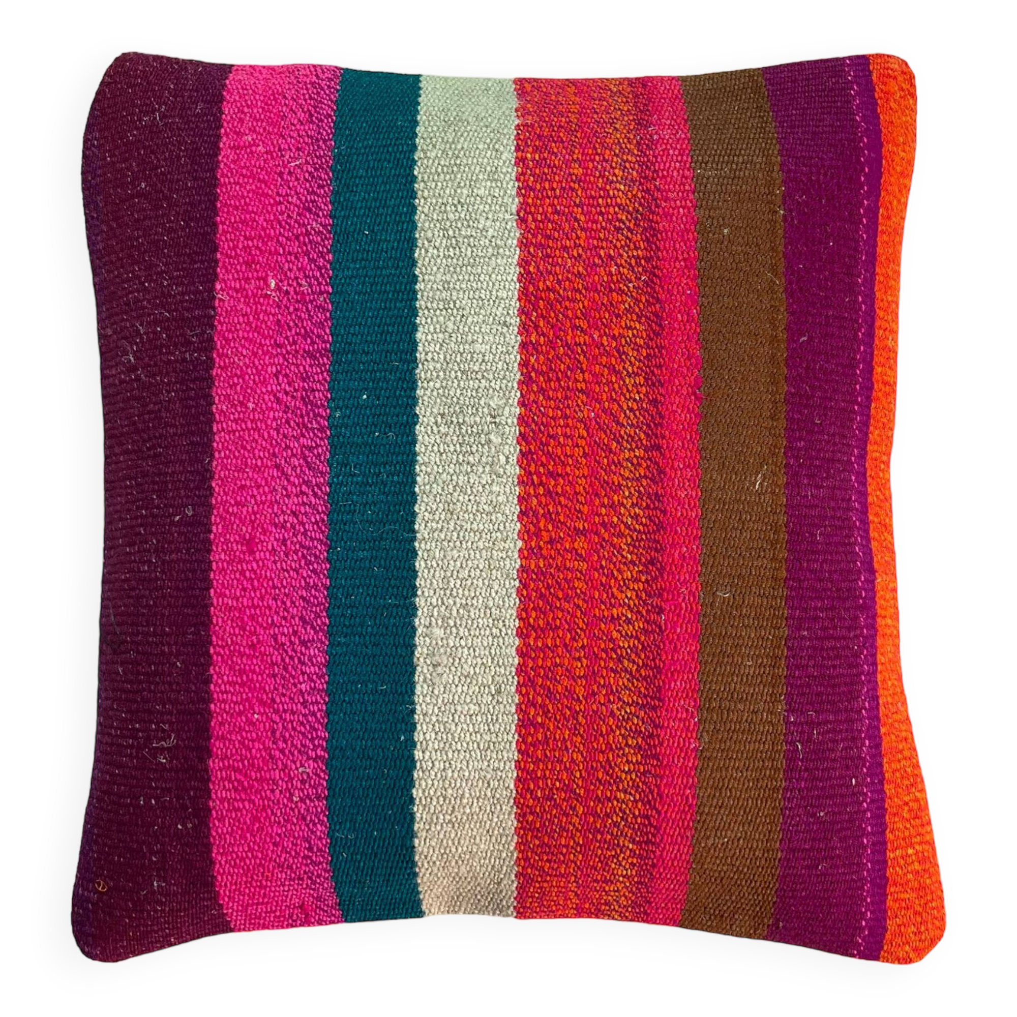 Vintage turkish kilim cushion cover , 40 x 40 cm