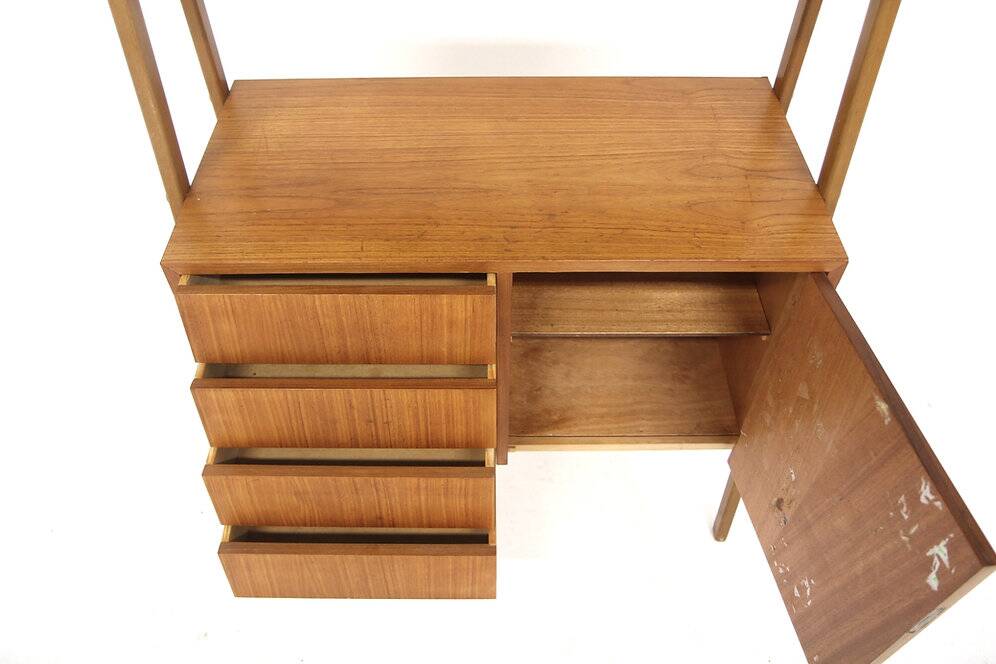 Bibliothèque scandinave en teck, Suède, 1950