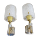 Paire d'applique en perspex années 50 60
