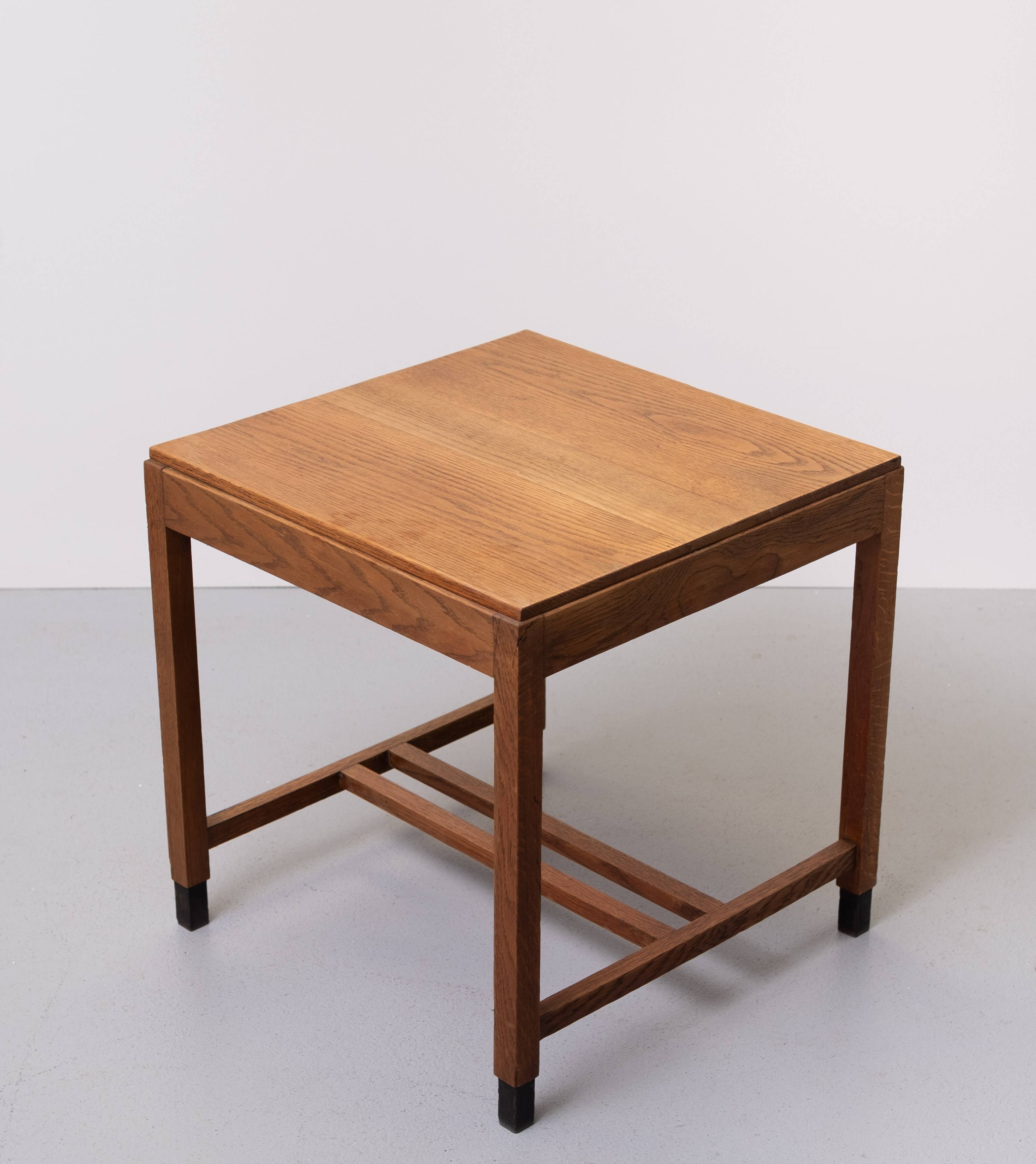 Amsterdamse School Oak writing table Dutch Art Deco 1930s