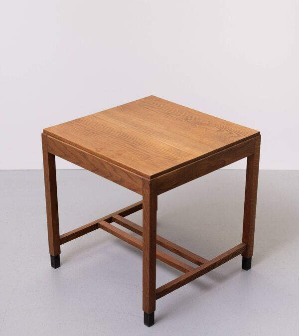 Table à écrire en chêne de l'école d'Amsterdam Art déco néerlandaise années 1930