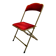 Velvet folding chair with gold metal.