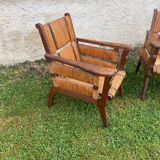 Pair of minimalist design armchairs by Victor Courtray, Ep 40