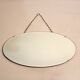 Beveled mirror oval 50 years 60 x 34 cm