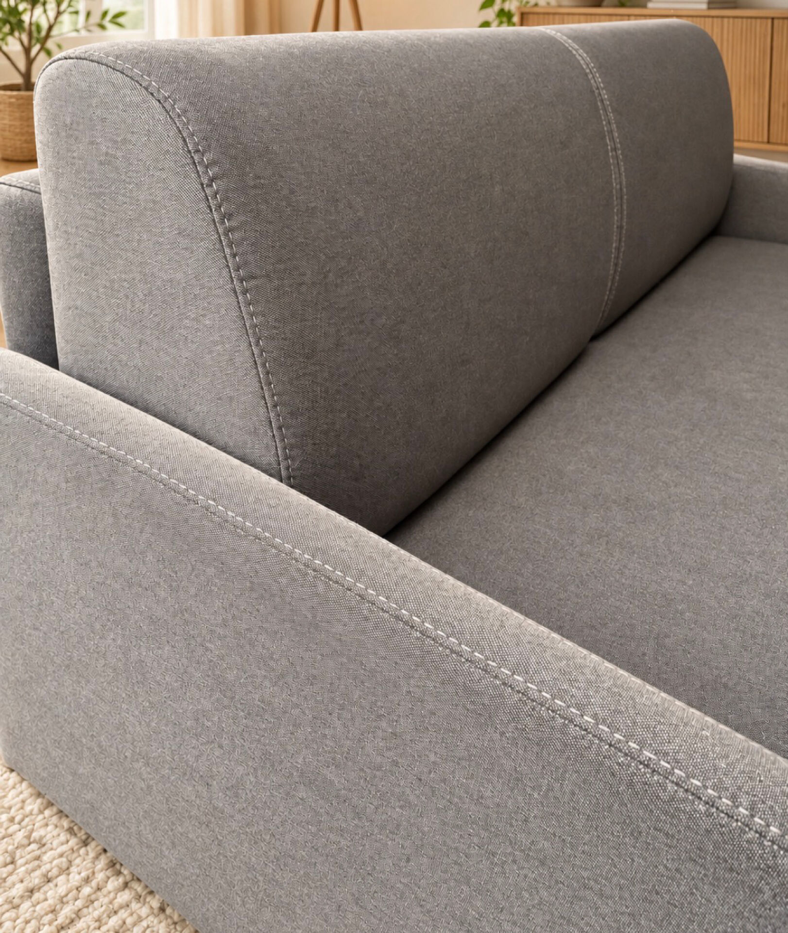 Grey 3-seater convertible sofa – very good condition