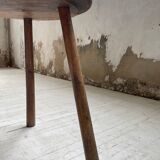 French tripod oak stool 50