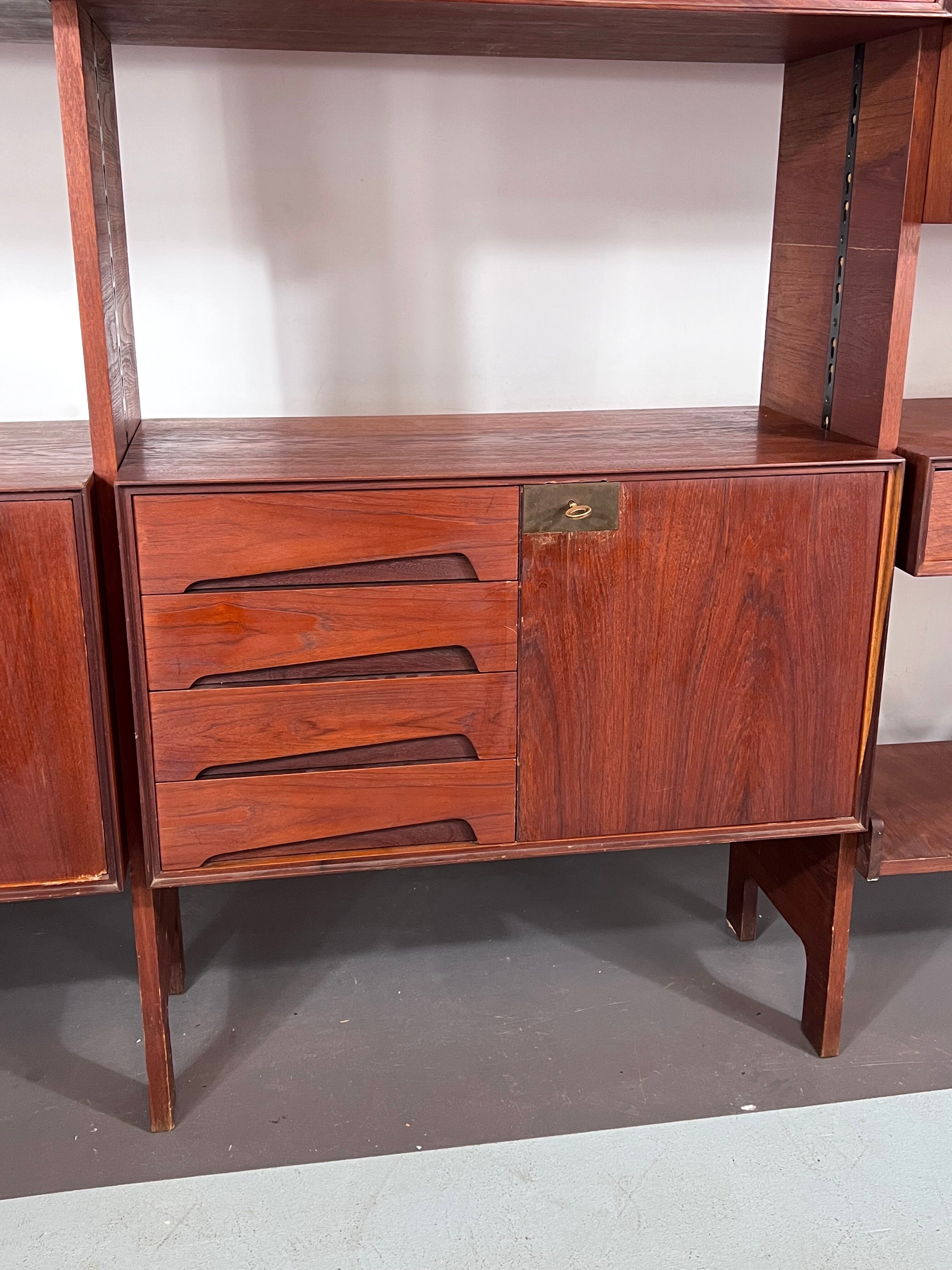 Mid-Century Modular Bookcase by Edmondo Palutari for Dassi, Italy, 1950s