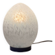 Vintage speckled glass egg lamp