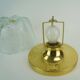 Limburg flush mount model a475 3031 flower-shaped glass shade and brass 70s