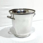 Seau à champagne en métal argenté, décor godrons