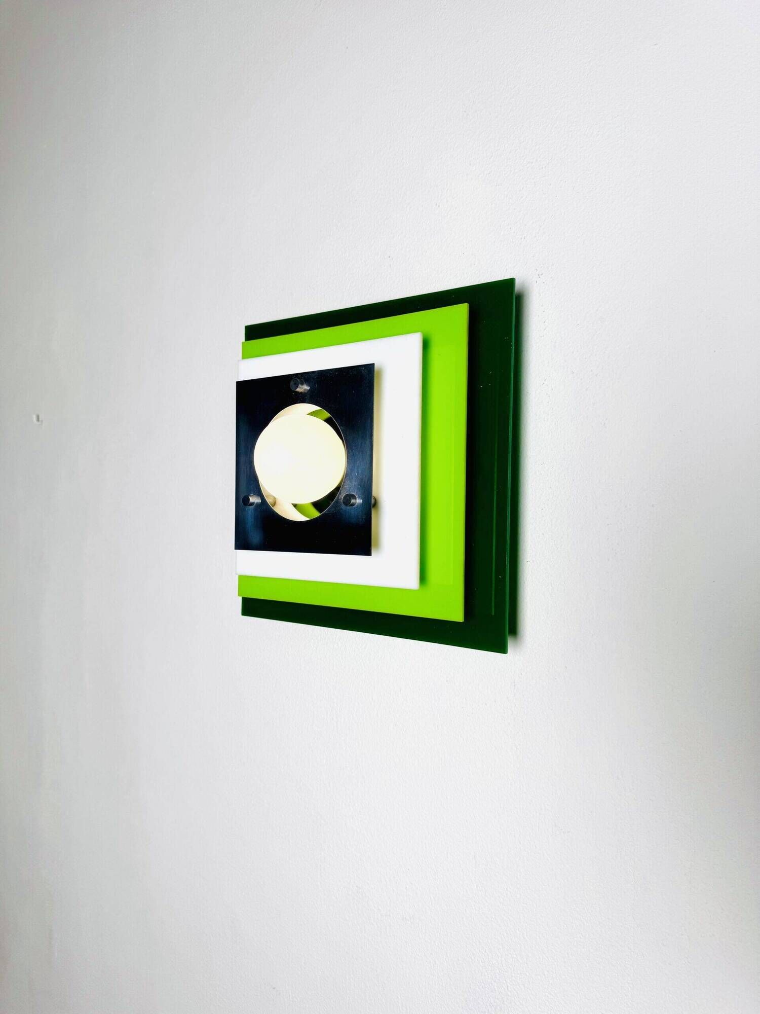 Pyramid Multi-Layered Wall Lamp By Hustadt Leuchten, Germany, 1970S