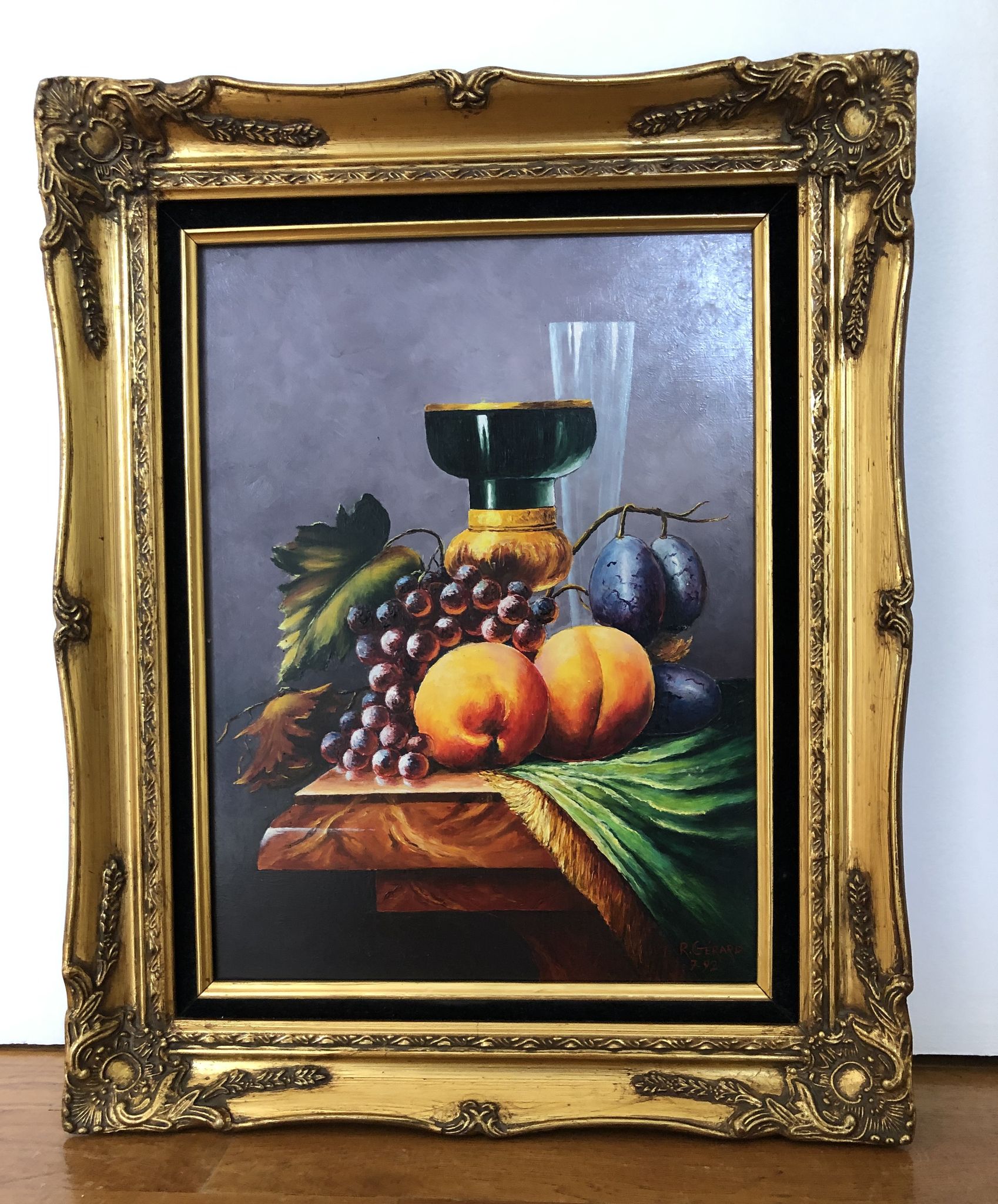 Still Life fruit panel oil