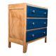 Commode art déco bois brut et bleu 1940