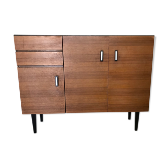 Vintage storage buffet cabinet 1960's 3 doors 2 drawers