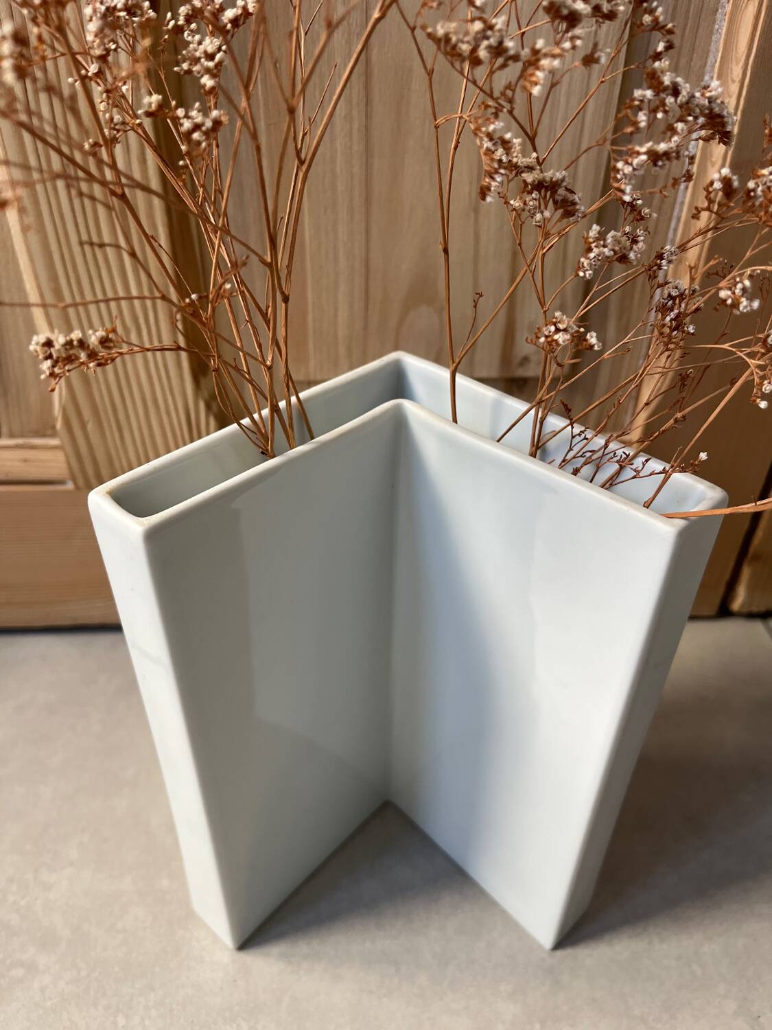 Vase porcelaine blanche contemporain