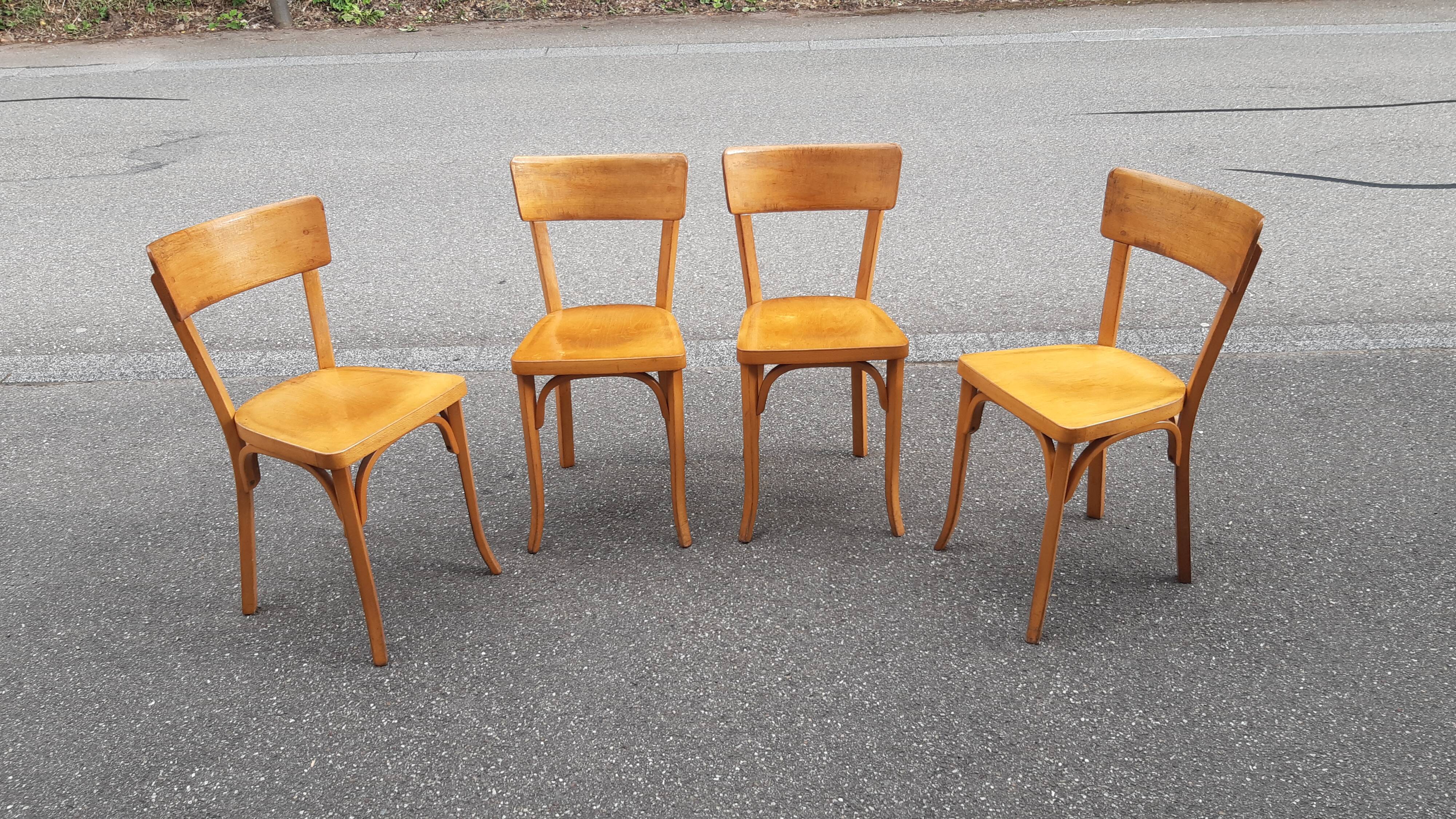 Set of 4 Baumann bistro chairs