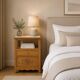 Art Deco pair of bedside tables in oak, 1930s.