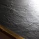 Rustic Coffee Table in Slate, Brass and Solid Oak | Germany 1970s